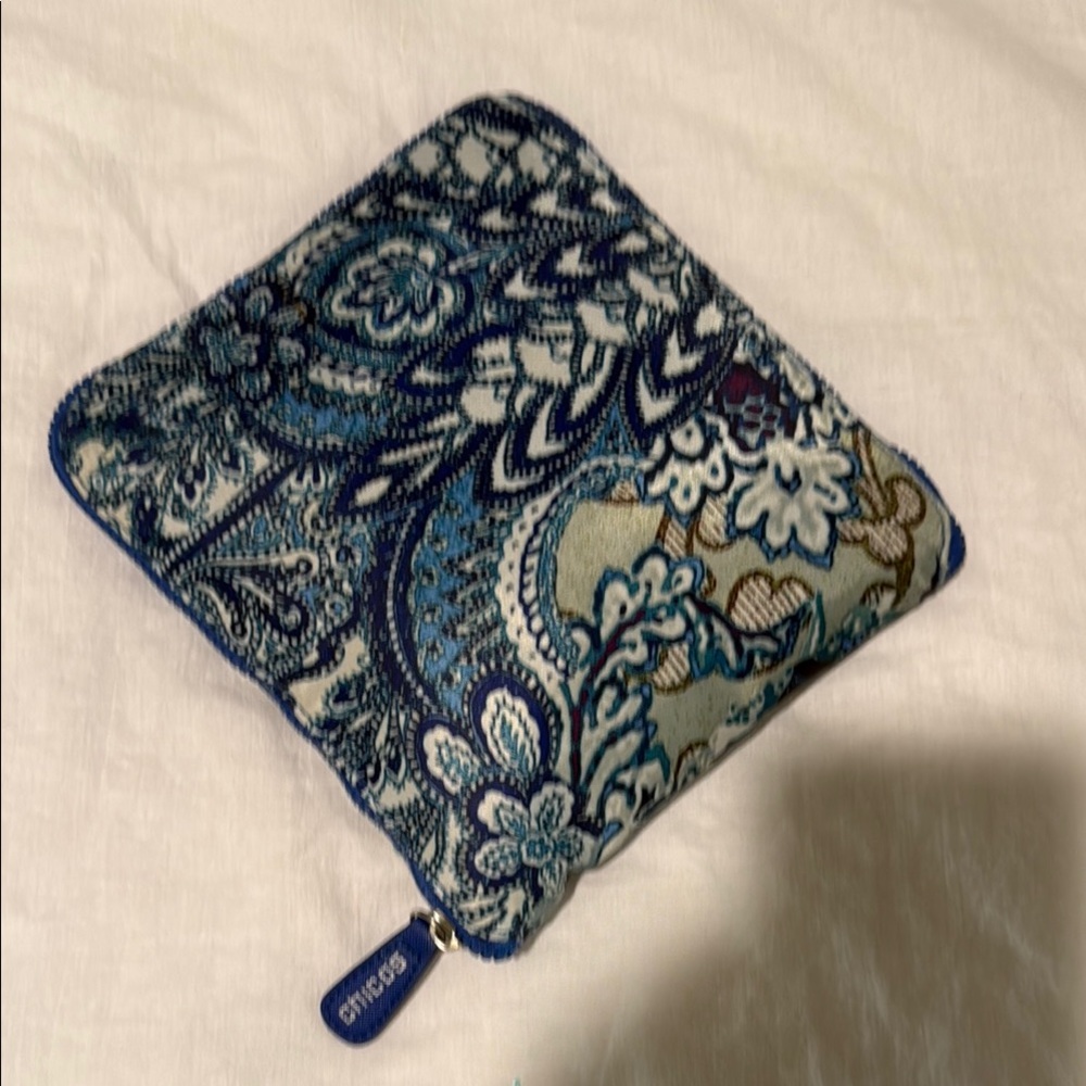 Blue Paisley Patterned Pouch
